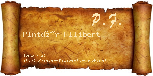 Pintér Filibert névjegykártya